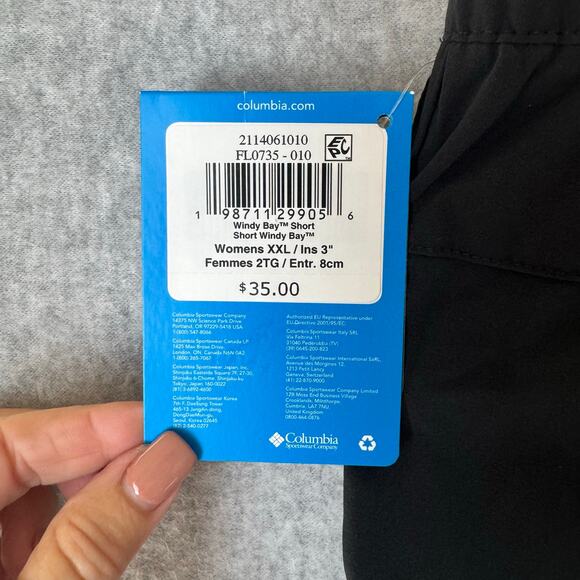 Columbia PFG Fishing Shorts Womens XXL Black Omni Shade 50 UPF Moisture Wicking - Picture 7 of 15